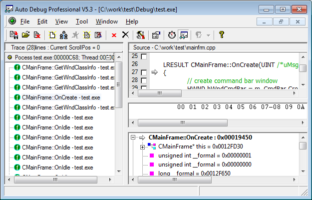 Click to view Auto Debug Professional 5.7 screenshot