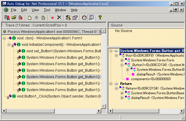 Auto Debug for .Net Screenshot